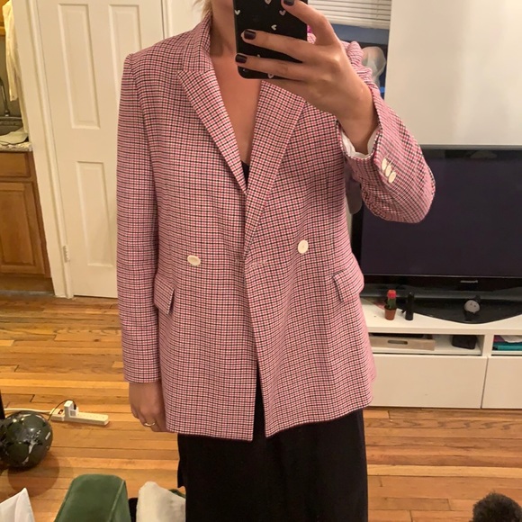 Maje Vic Houndstooth Blazer 